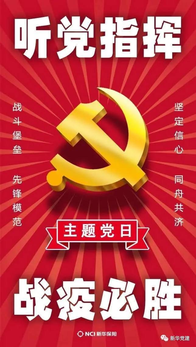 听党指挥,战疫必胜--新华保险各级党组织一季度主题党日活动纪实